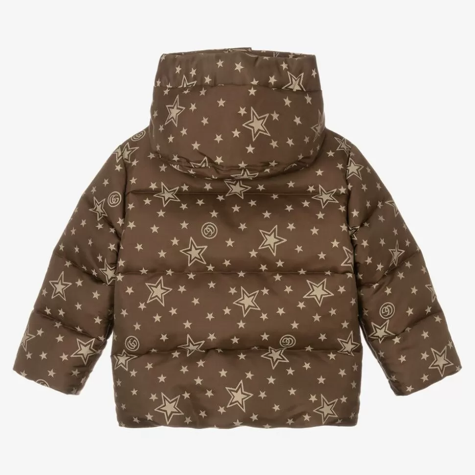 Gucci Boys Brown GG Down-Padded Puffer Jacket^BOY Coats & Jackets