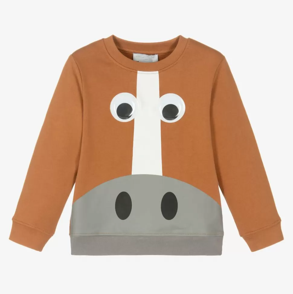Stella McCartney Kids Boys Brown Organic Horse Sweatshirt^BOY Tops
