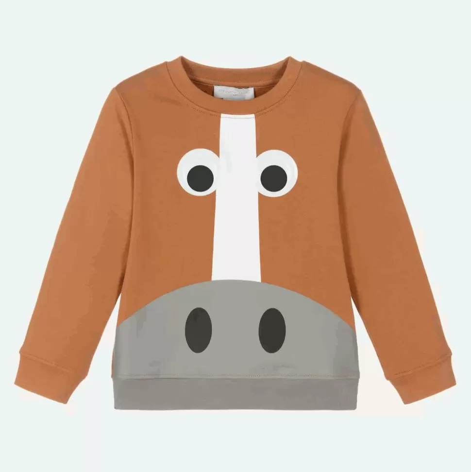 Stella McCartney Kids Boys Brown Organic Horse Sweatshirt^BOY Tops