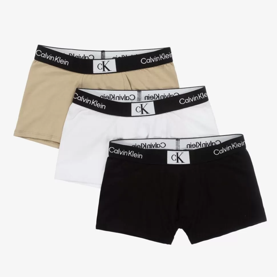 Calvin Klein Boys Cotton Boxer Shorts (3 Pack)^BOY Underwear