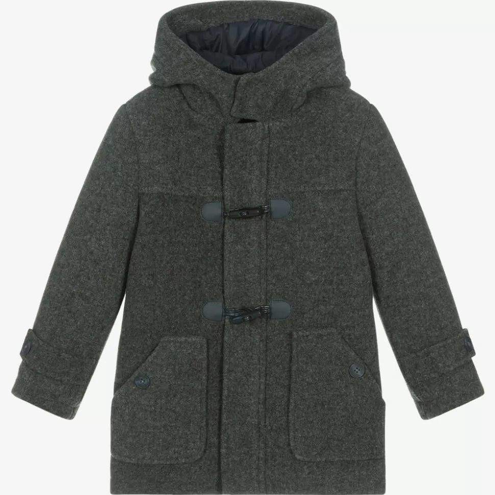 Mayoral Boys Dark Grey Duffle Coat^BOY Coats & Jackets