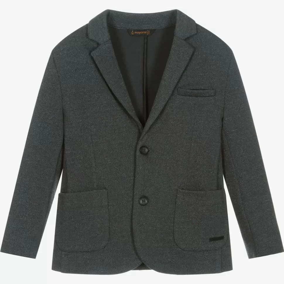Mayoral Boys Dark Grey Jersey Blazer^BOY Coats & Jackets