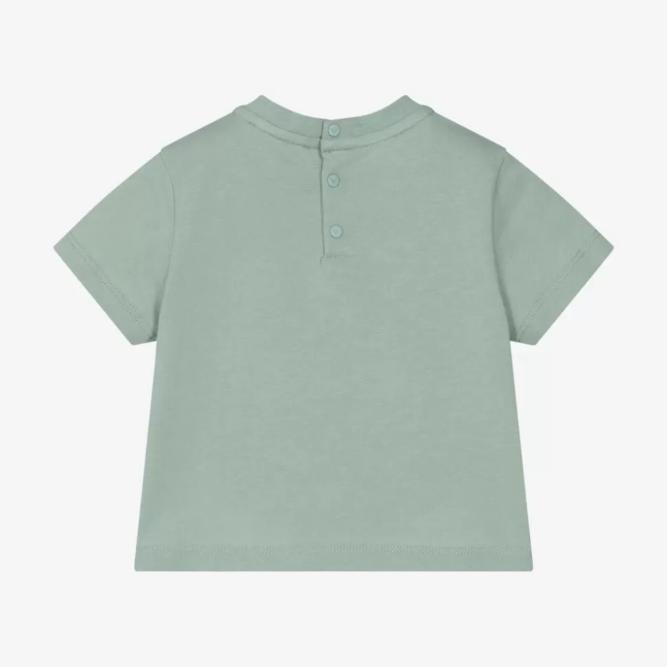 Emporio Armani Boys Green Cotton Eagle Logo T-Shirt^ Tops
