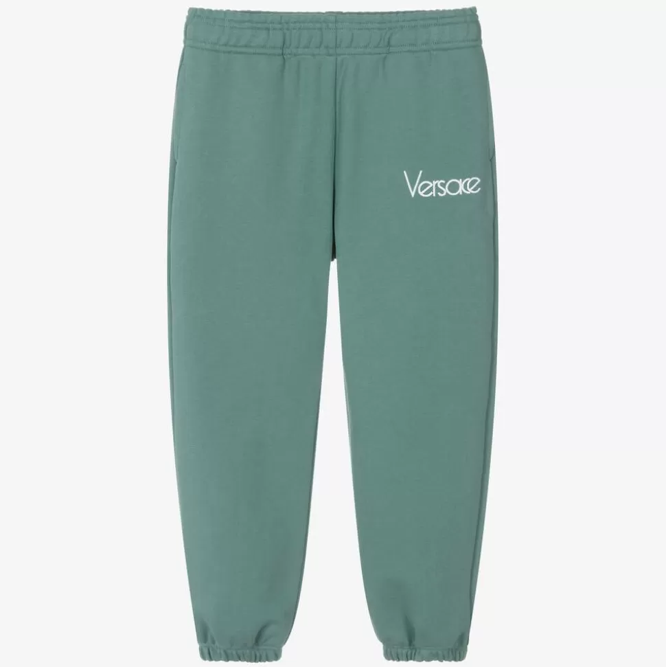 Versace Boys Green Cotton Joggers^BOY Trousers
