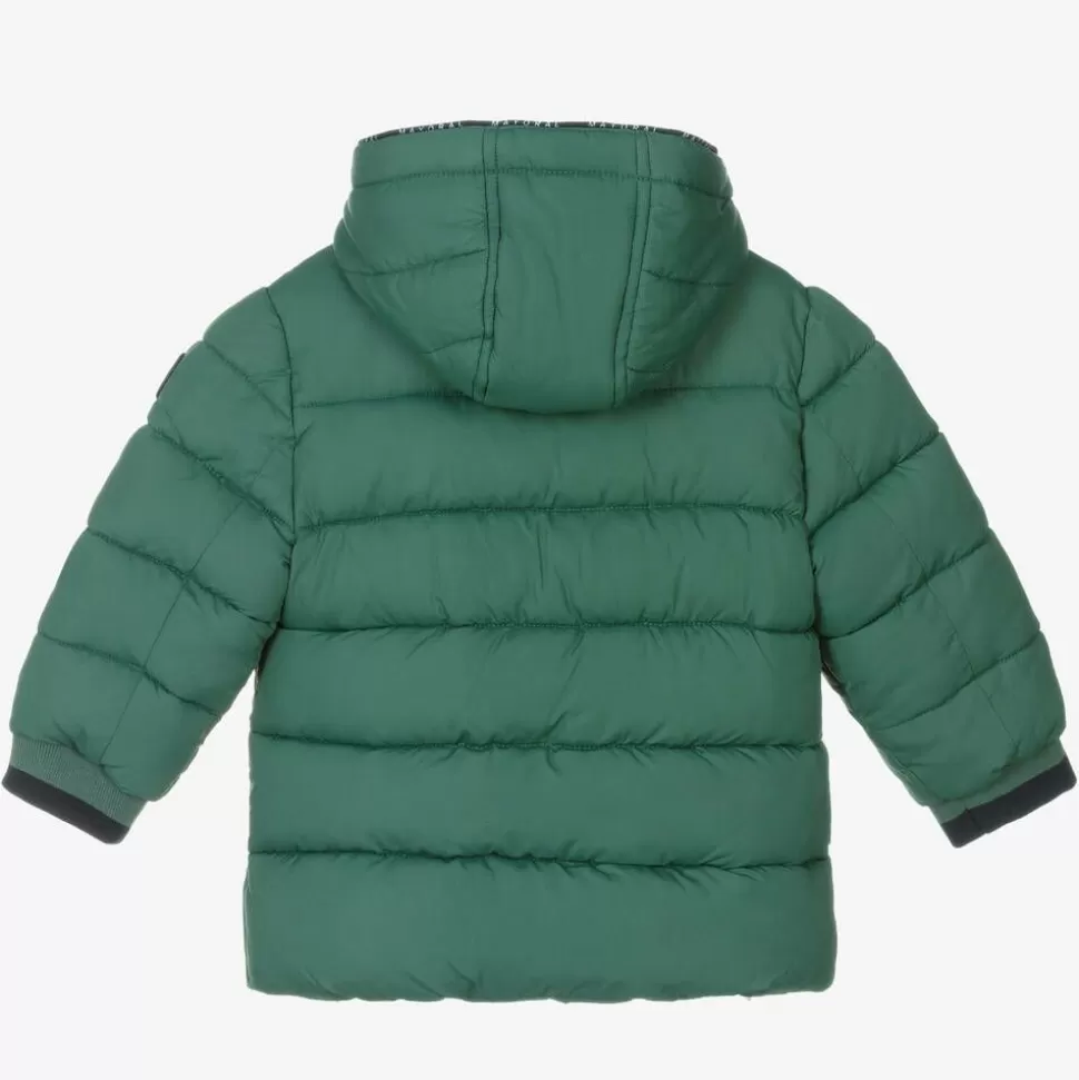 Mayoral Boys Green Hooded Puffer Coat^BOY Coats & Jackets
