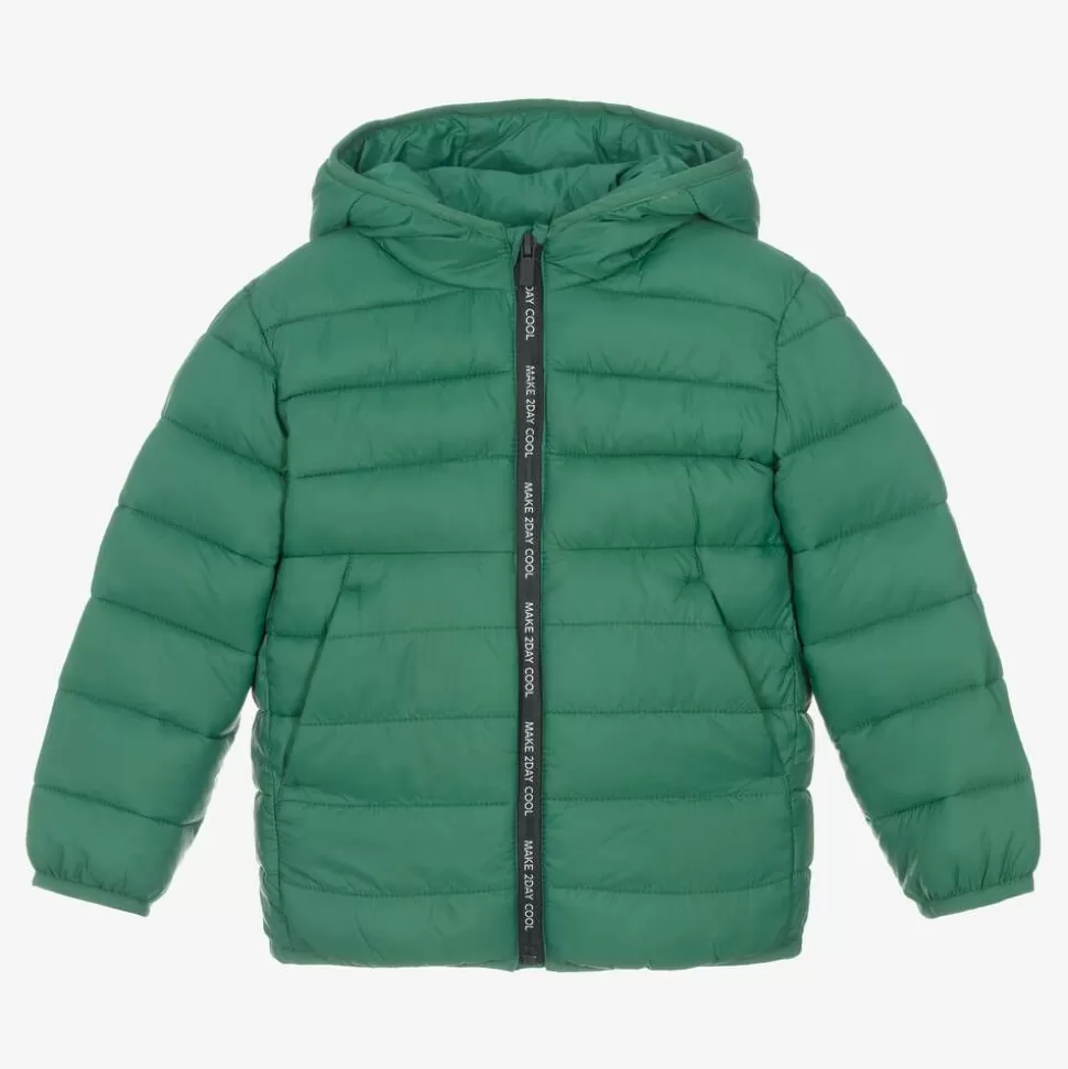 Mayoral Boys Green Hooded Puffer Jacket^BOY Coats & Jackets