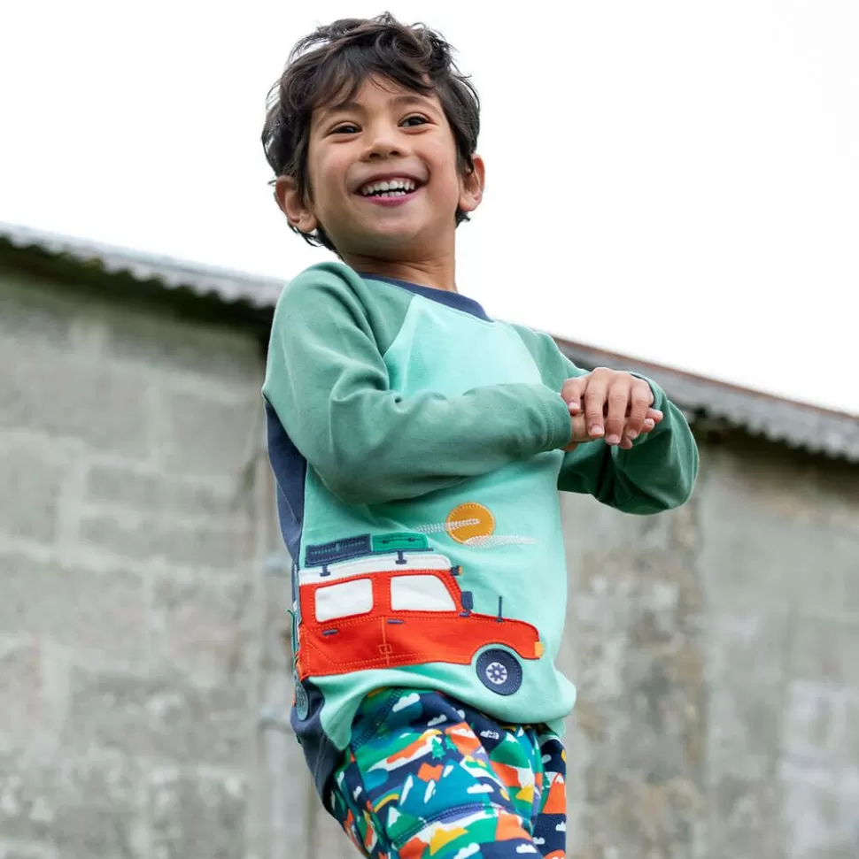 Frugi Boys Green Organic Cotton Camping Top^BOY Tops
