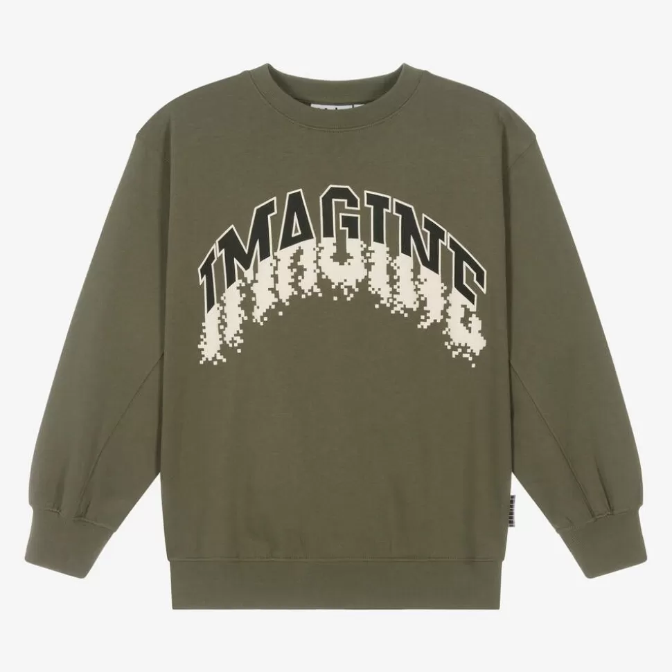 Molo Boys Green Slogan Sweatshirt^BOY Tops