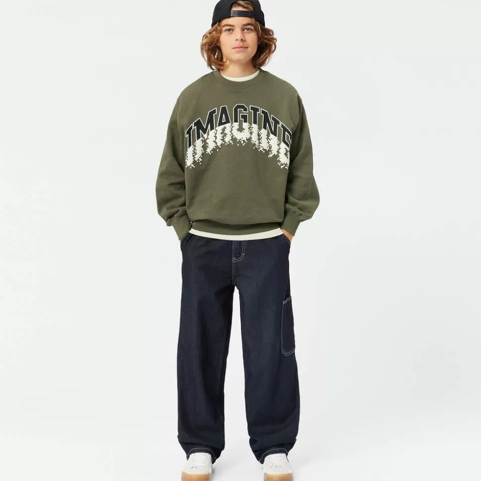 Molo Boys Green Slogan Sweatshirt^BOY Tops