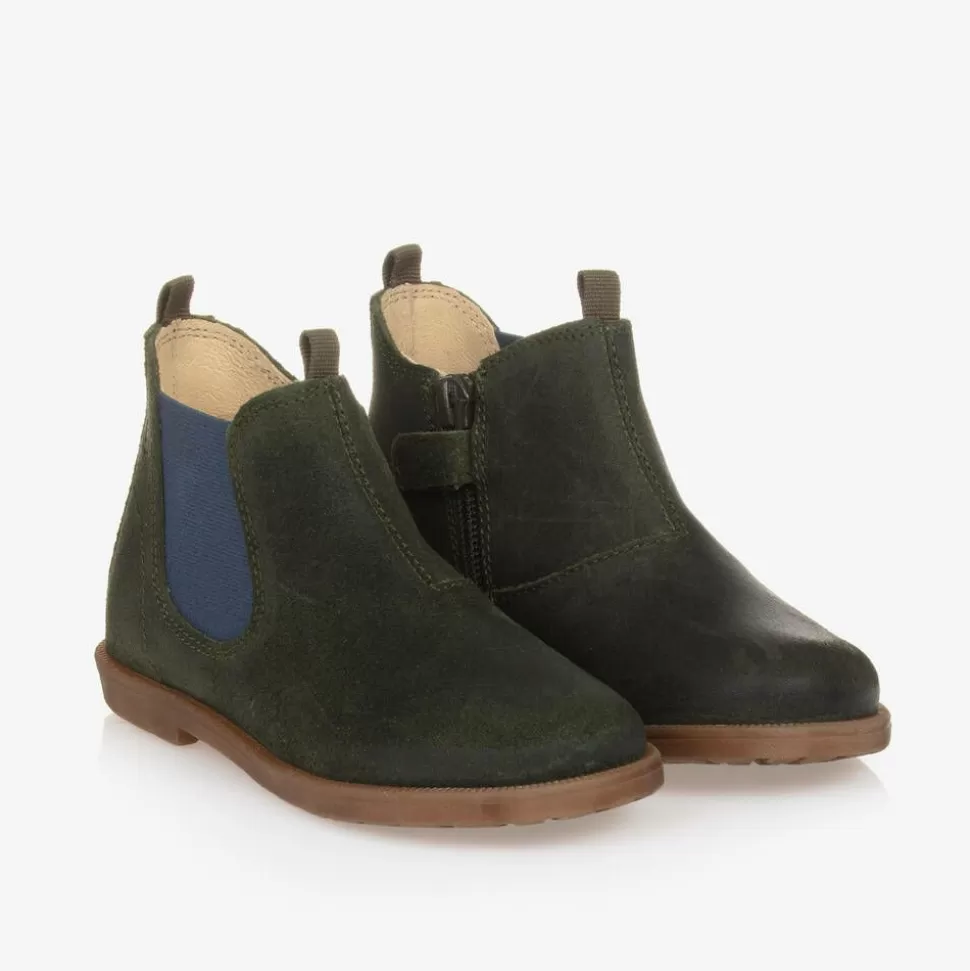 Falcotto by Naturino Boys Green Suede Leather Boots^BOY Boots | Boots