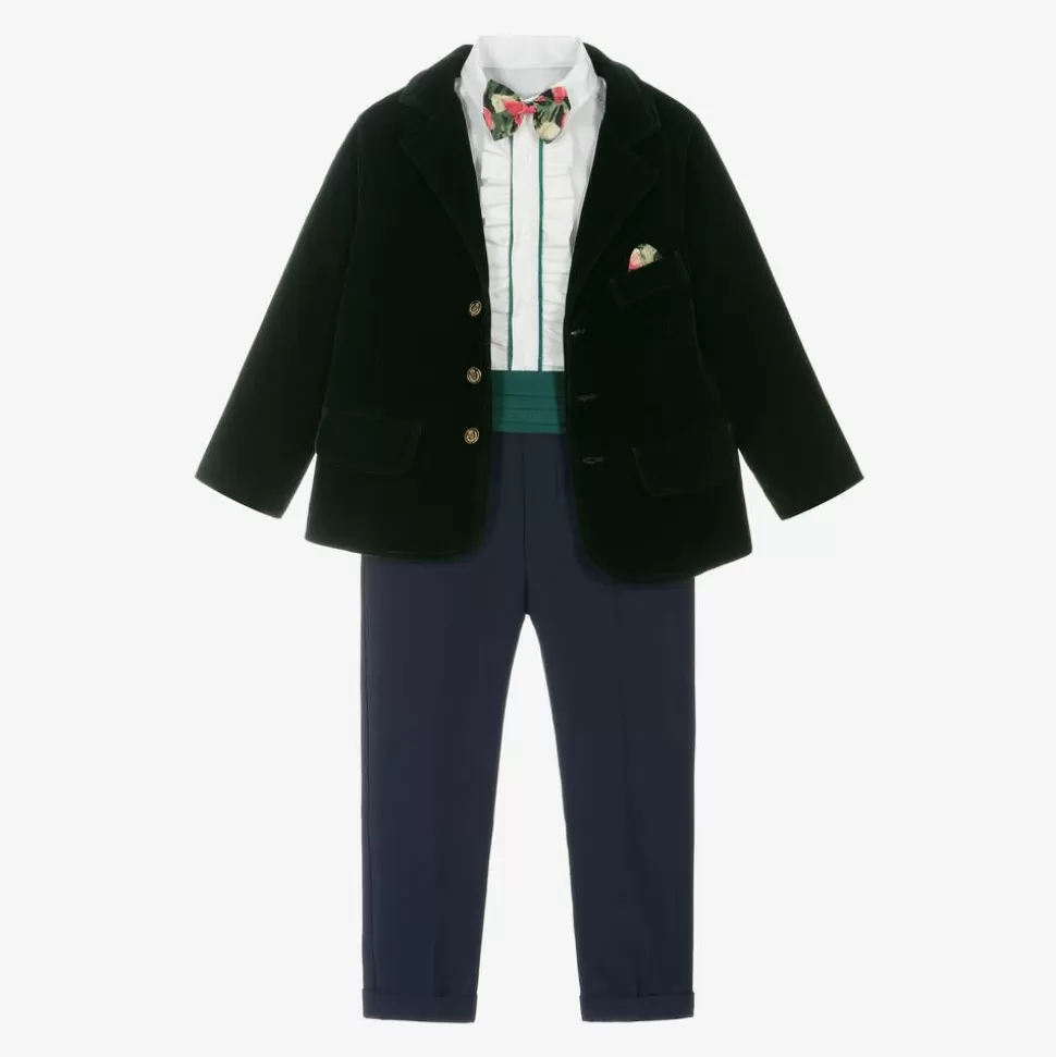 Andreeatex Boys Green Velvet Suit^BOY Suits | Suits