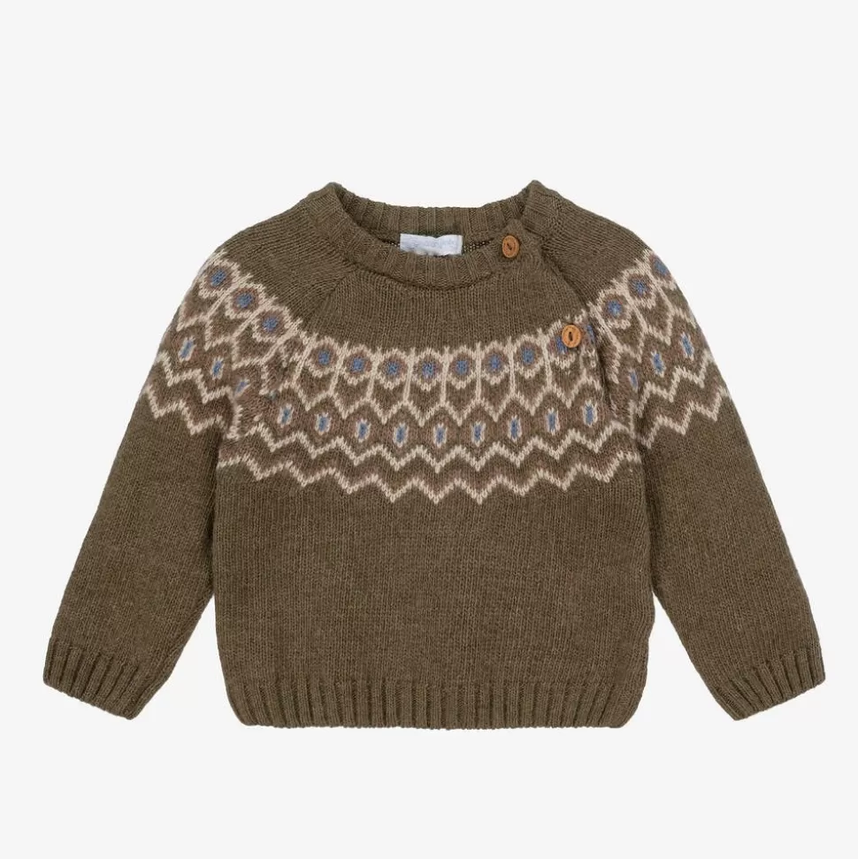 Laranjinha Boys Green Wool & Cashmere Sweater^BOY Tops