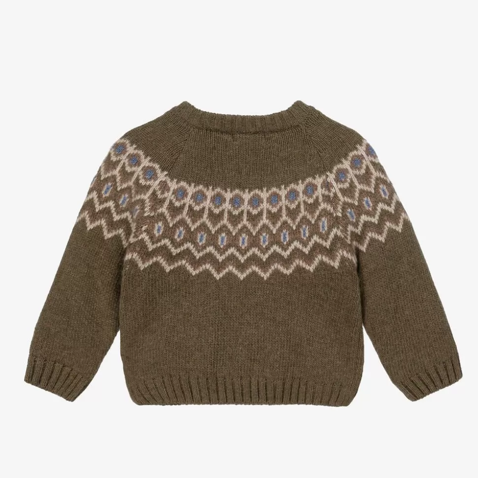 Laranjinha Boys Green Wool & Cashmere Sweater^BOY Tops