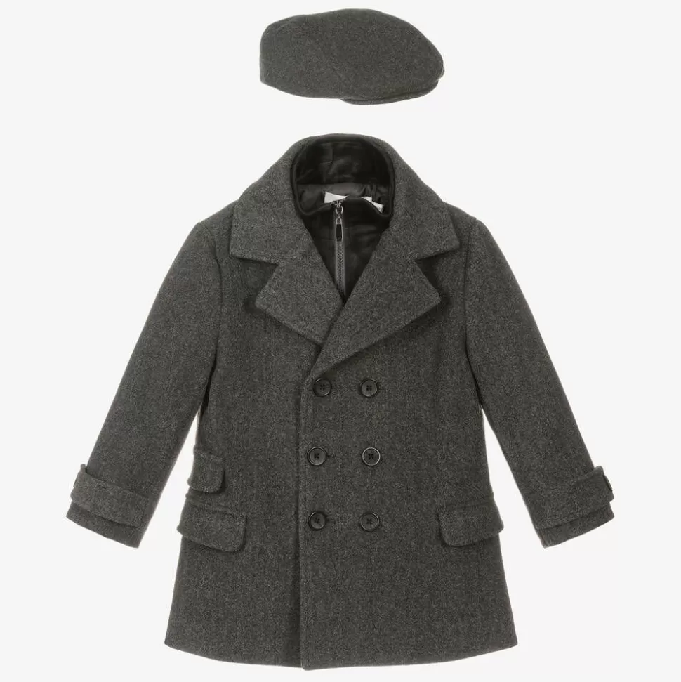 Beau KiD Boys Grey Coat & Hat Set^BOY Coats & Jackets