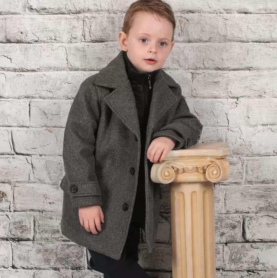 Beau KiD Boys Grey Coat & Hat Set^BOY Coats & Jackets