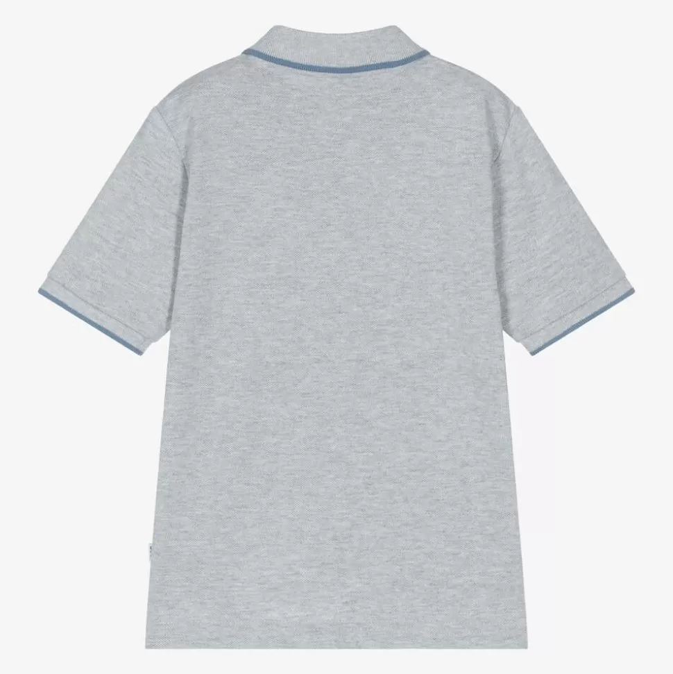BOSS Boys Grey Cotton Polo Shirt^BOY Tops