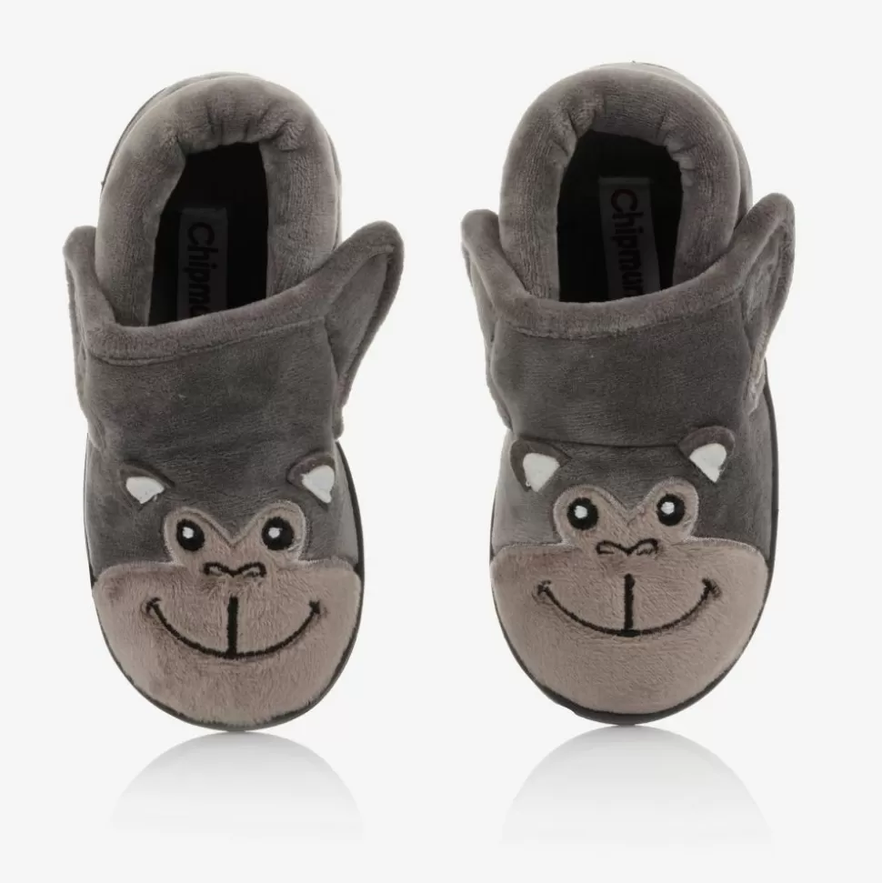 Chipmunks Boys Grey Gorilla Slippers^BOY Slippers | Slippers