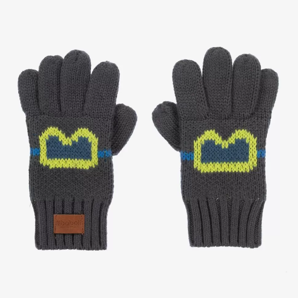 Boboli Boys Grey Knitted Gloves^BOY Gloves & Mittens