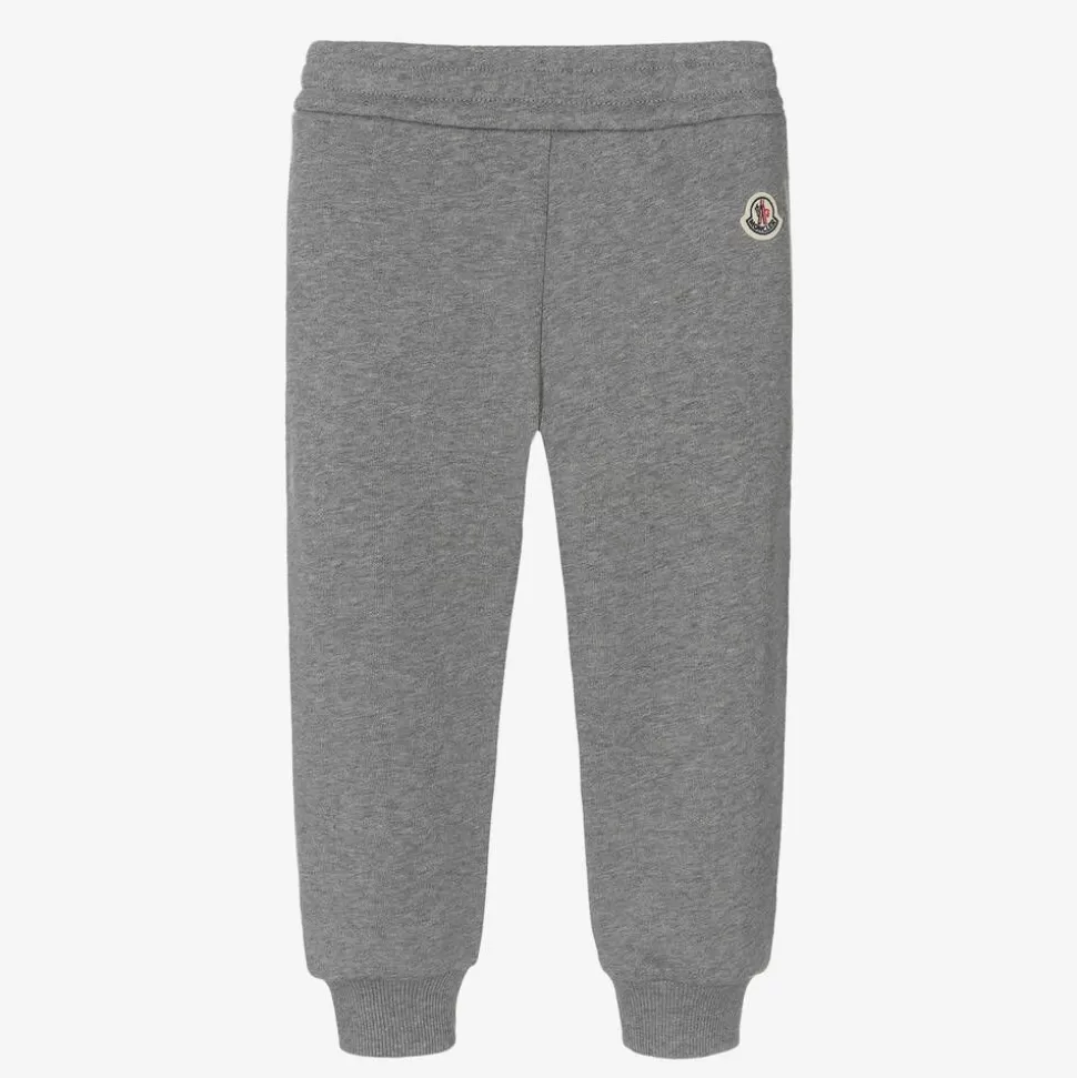 Moncler Enfant Boys Grey Logo Tape Cotton Joggers^BOY Trousers
