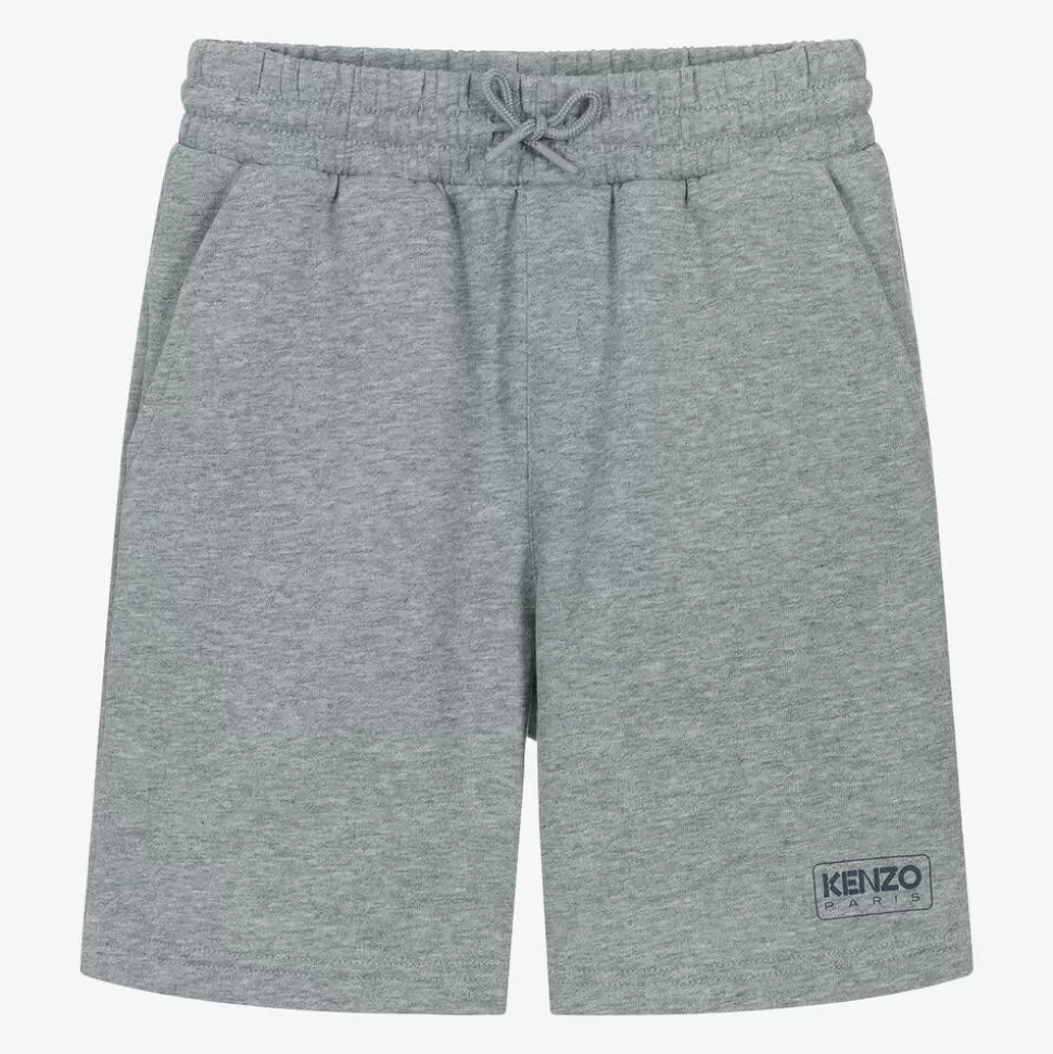 KENZO KIDS Boys Grey Marl Cotton Shorts^BOY Shorts