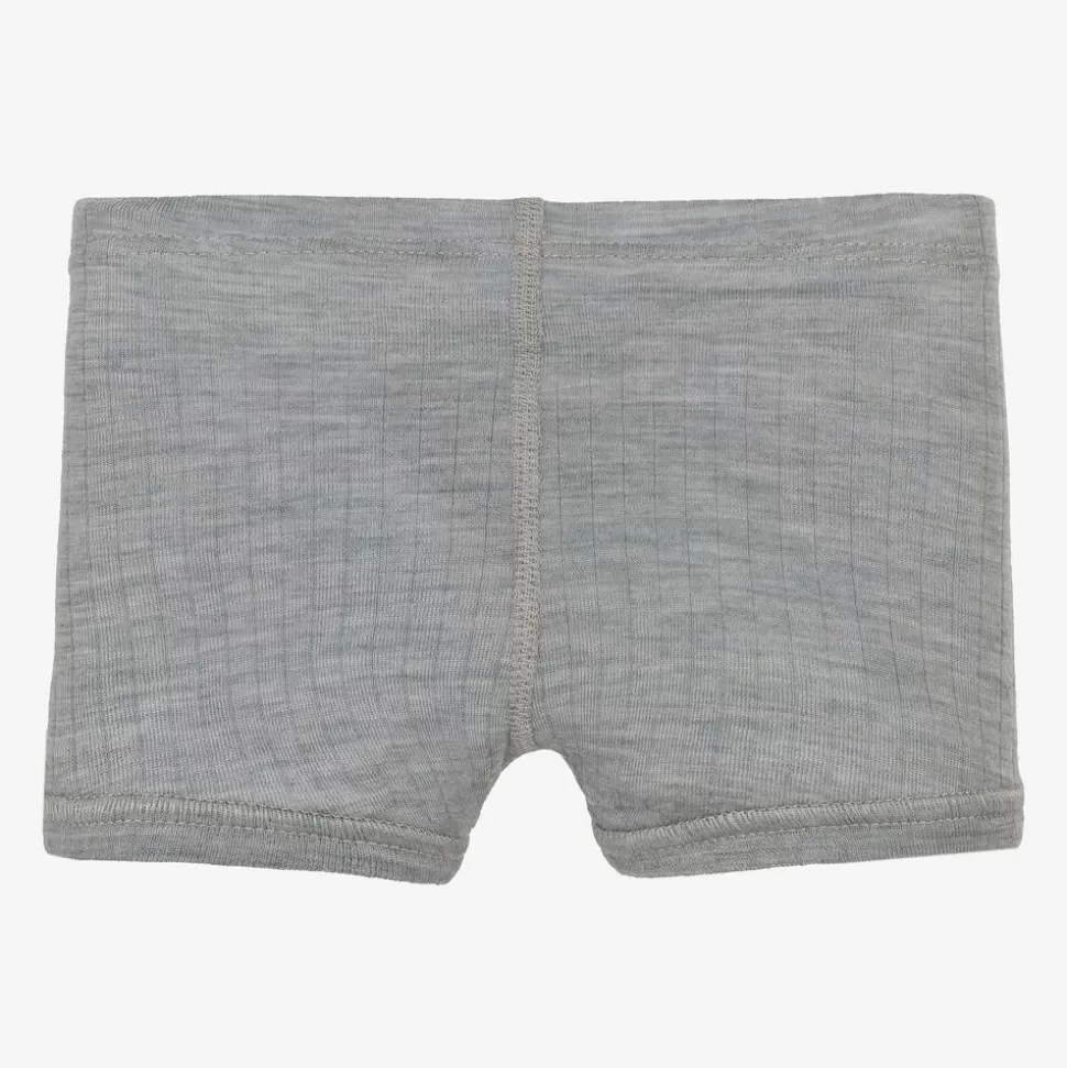 Joha Boys Grey Merino Wool Boxer Shorts^BOY Underwear