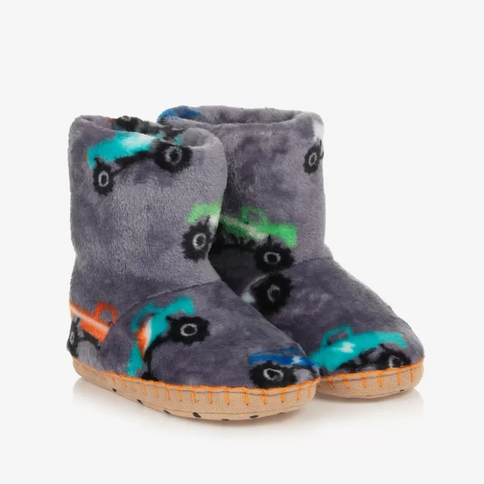 Hatley Boys Grey Monster Truck Slippers^BOY Slippers | Slippers