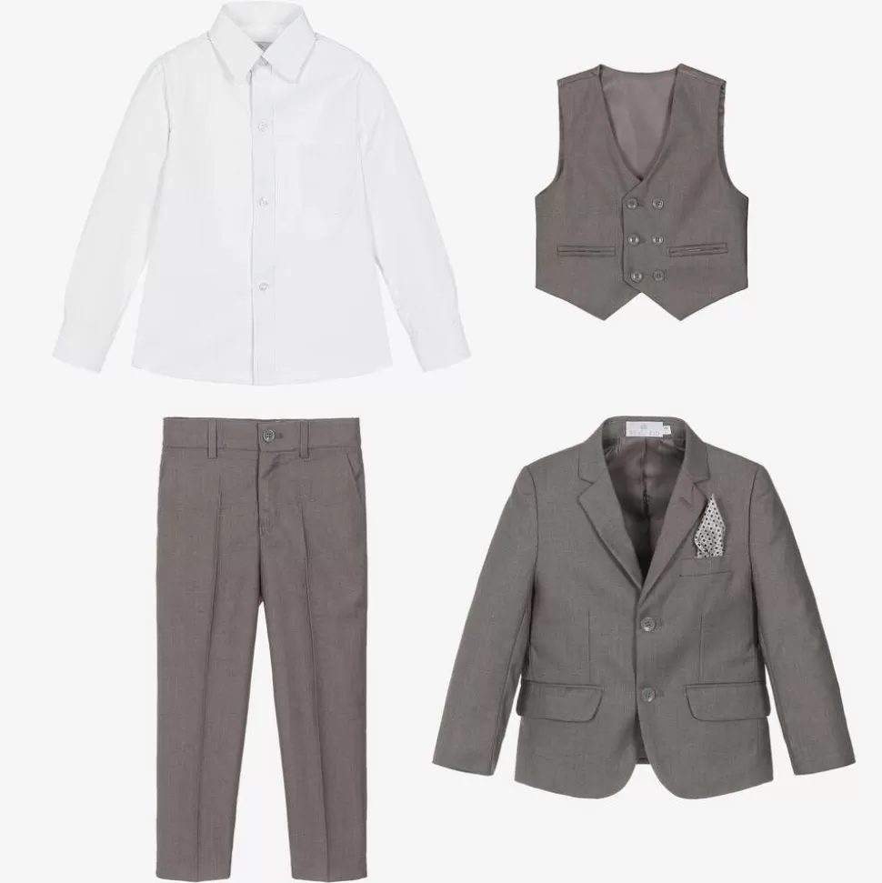 Beau KiD Boys Grey Trouser Suit^BOY Suits