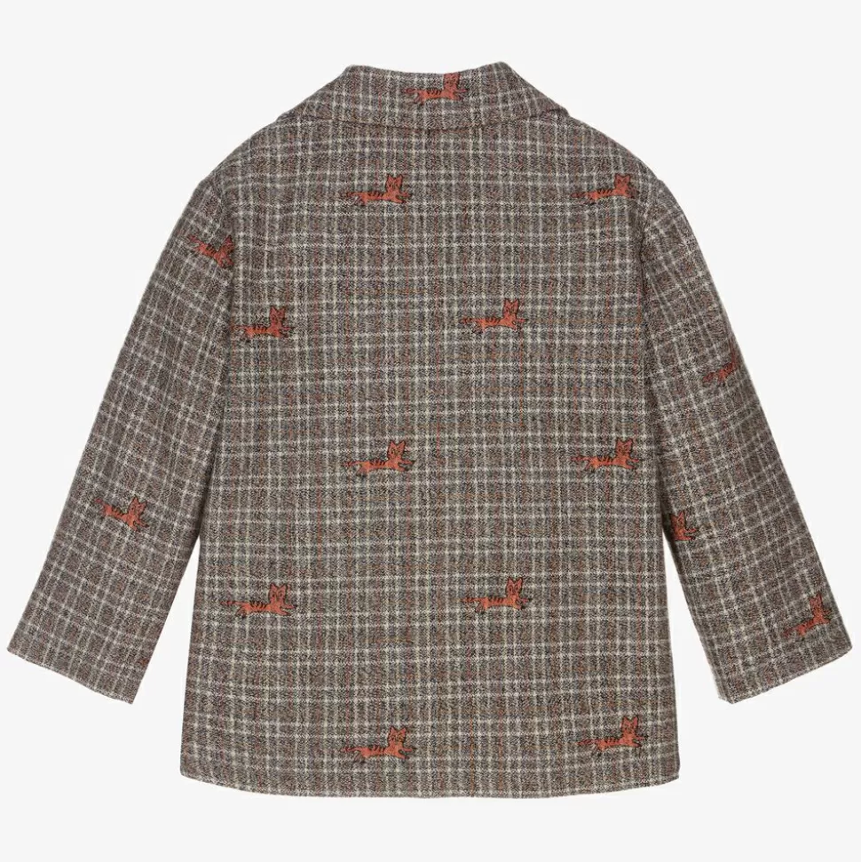 Gucci Boys Grey Wool Jacket^BOY Coats & Jackets