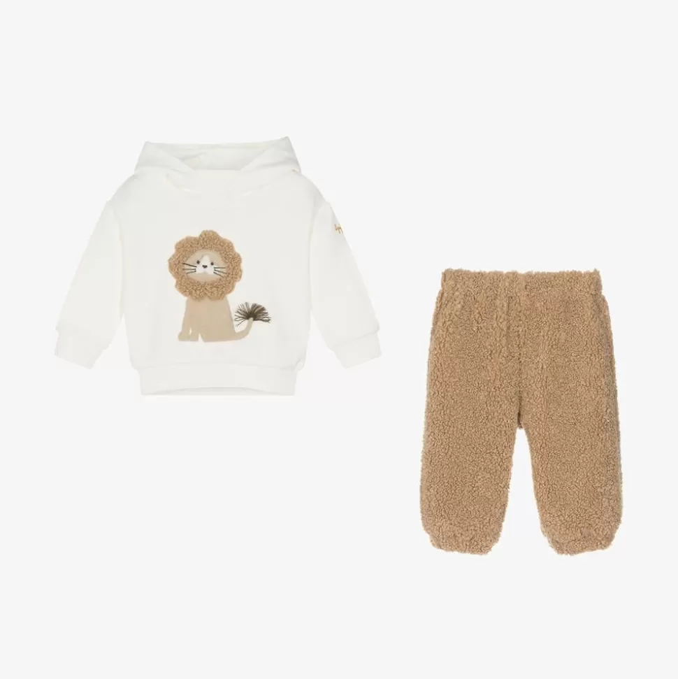 Il Gufo Boys Ivory & Beige Bouclé Tracksuit^ Tracksuits