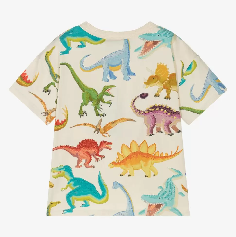 Rock Your Baby Boys Ivory Cotton Dinosaur T-Shirt^BOY Tops