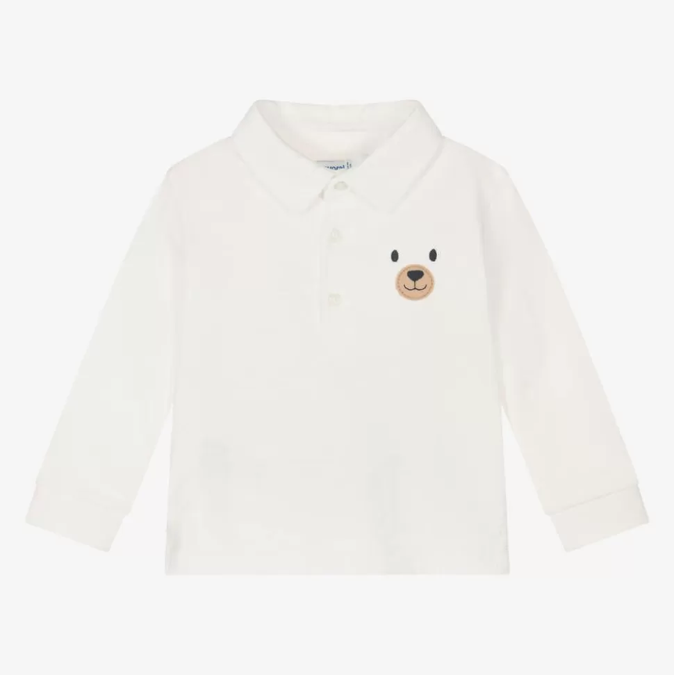 Mayoral Boys Ivory Cotton Polo Shirt^BOY Tops