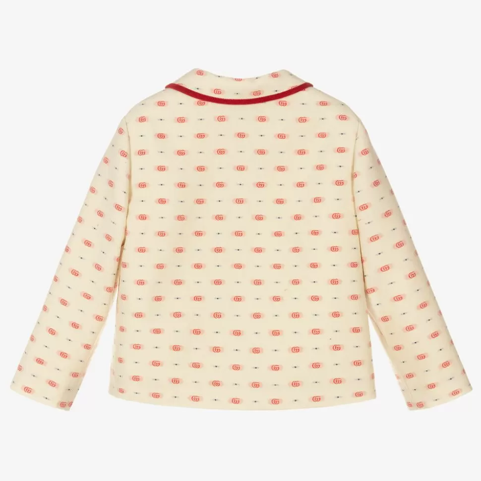 Gucci Boys Ivory GG Wool Jacket^BOY Coats & Jackets