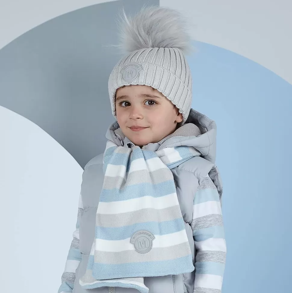 Mitch amp; Son Boys Light Blue Reversible Scarf (115cm)^BOY Scarves