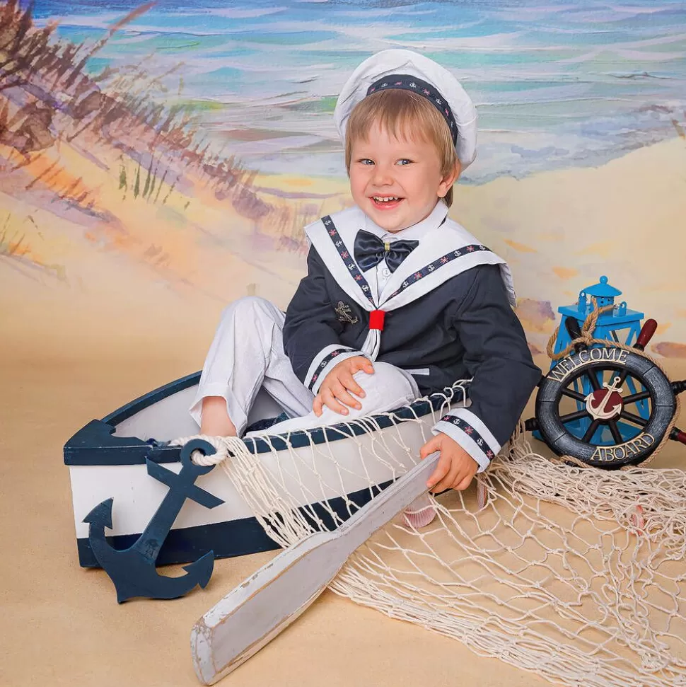 Andreeatex Boys Navy Blue & White Sailor Suit^ Suits