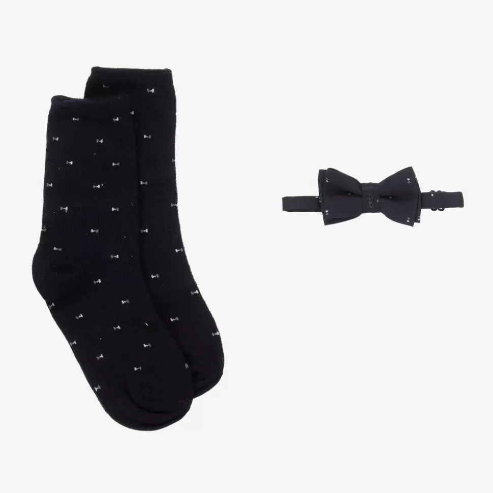 Mayoral Boys Navy Blue Bow Tie & Sock Set^BOY Clothing Accessories
