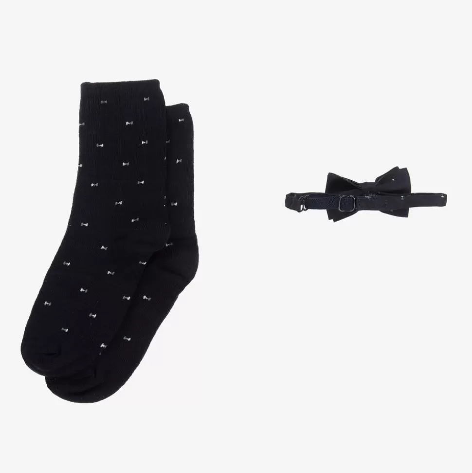 Mayoral Boys Navy Blue Bow Tie & Sock Set^BOY Clothing Accessories