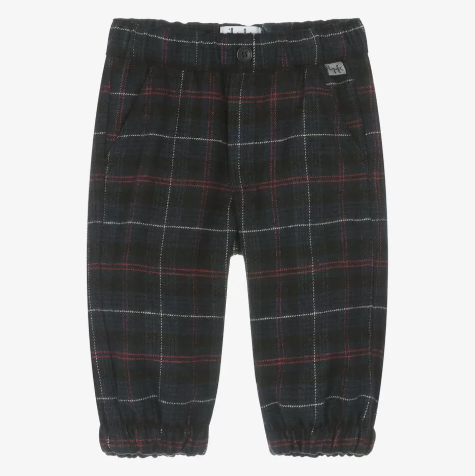 Il Gufo Boys Navy Blue Check Trousers^ Trousers