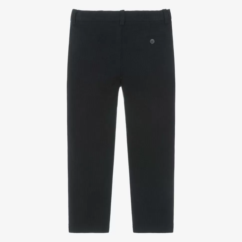 Il Gufo Boys Navy Blue Check Trousers^BOY Trousers