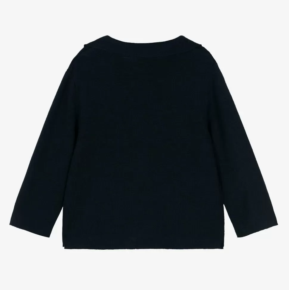 Mayoral Boys Navy Blue Cotton Knit Cardigan^ Tops