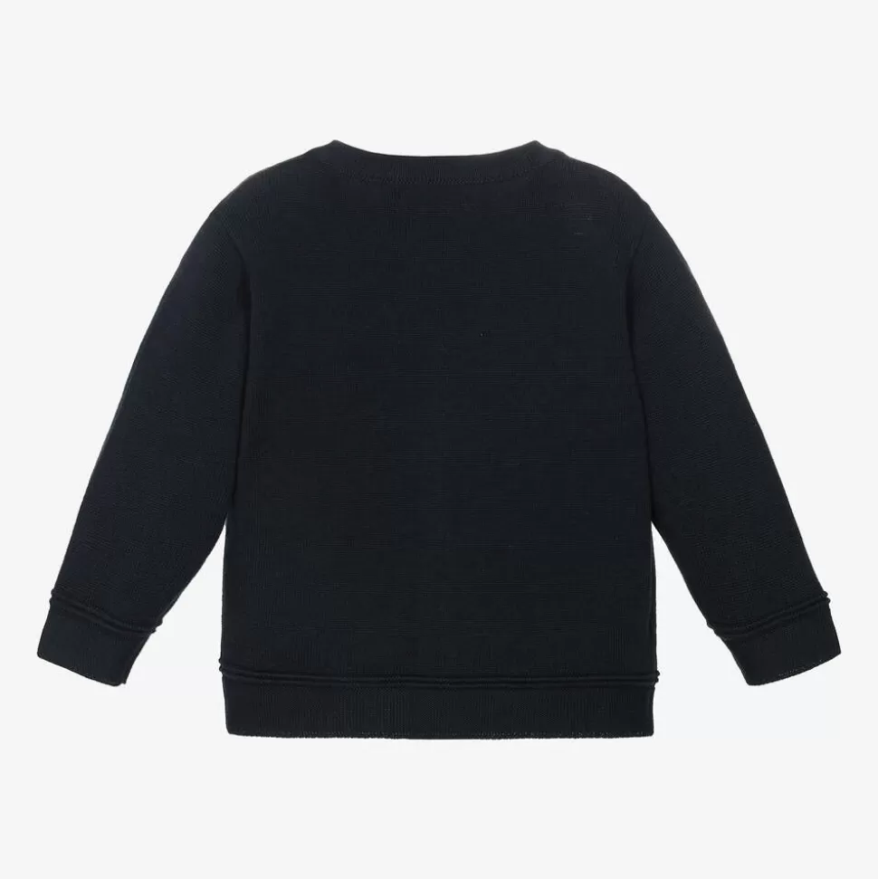Mayoral Boys Navy Blue Cotton Knit Cardigan^ Tops