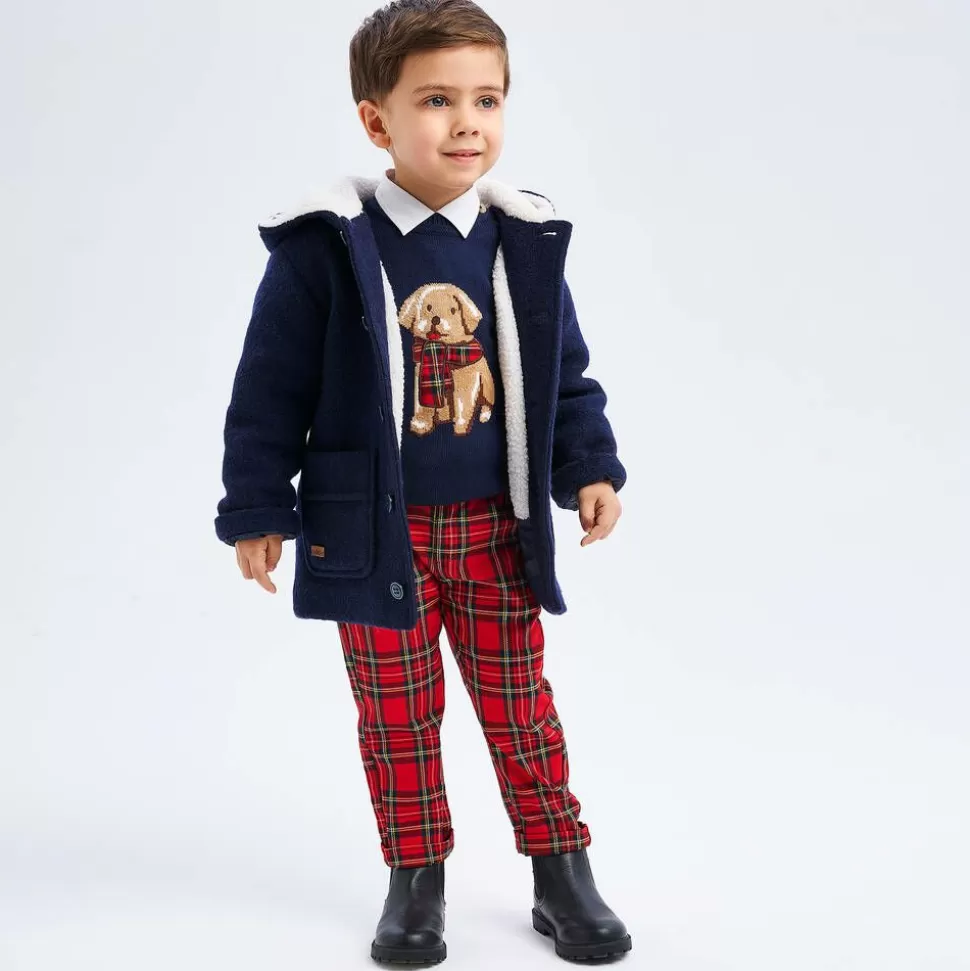 iDO Baby Boys Navy Blue Cotton Knit Sweater^BOY Tops