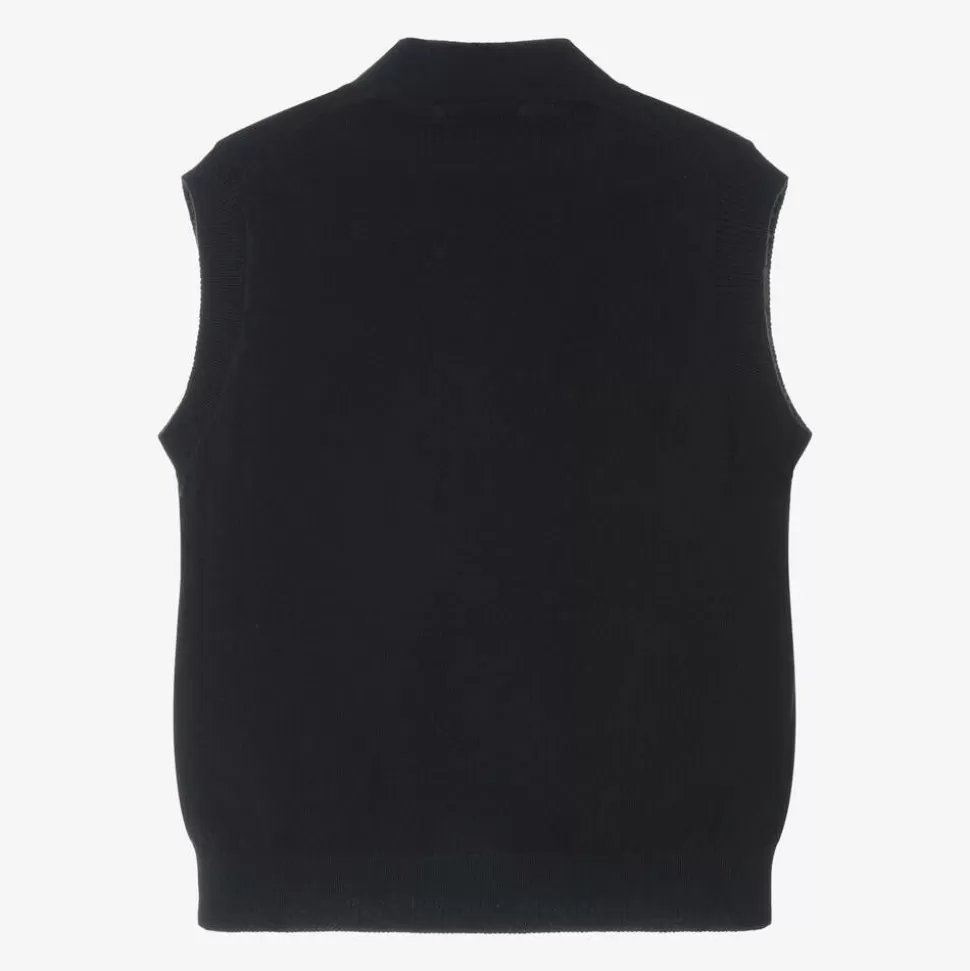 Mayoral Boys Navy Blue Cotton Knit Waistcoat^BOY Tops