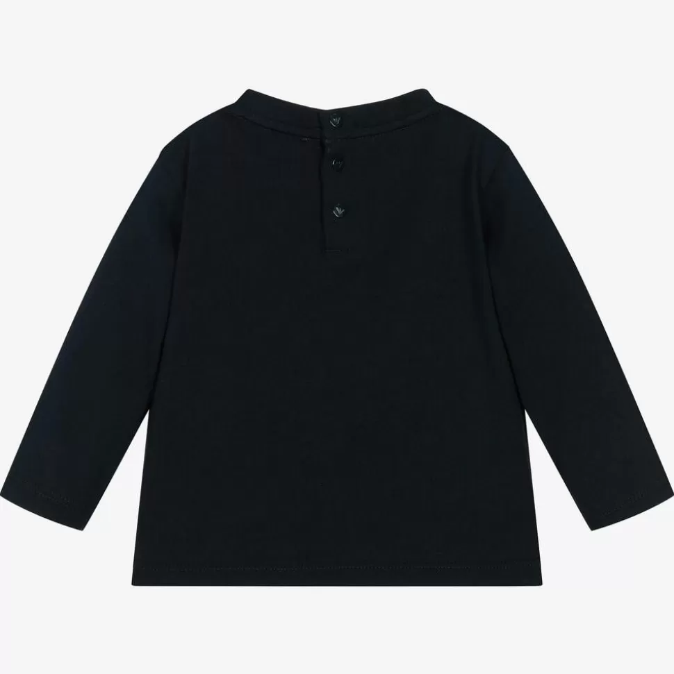 Emporio Armani Boys Navy Blue Cotton Top^ Tops