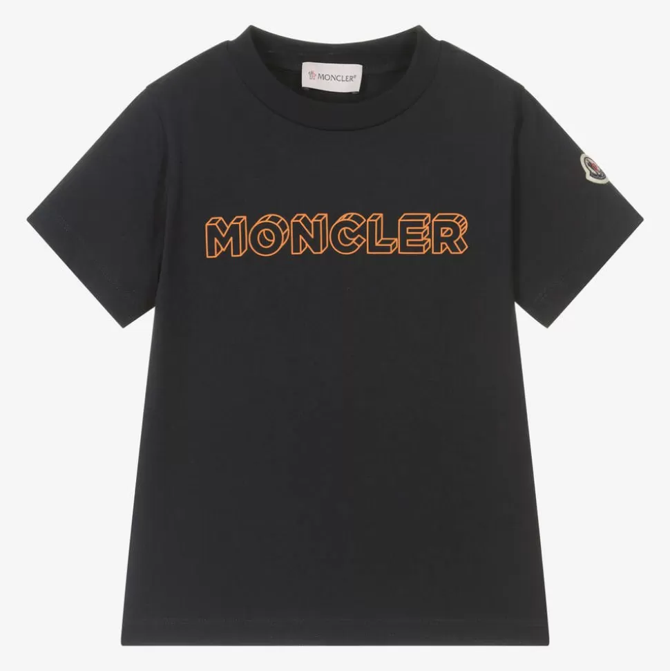 Moncler Enfant Boys Navy Blue Cotton T-Shirt^BOY Tops