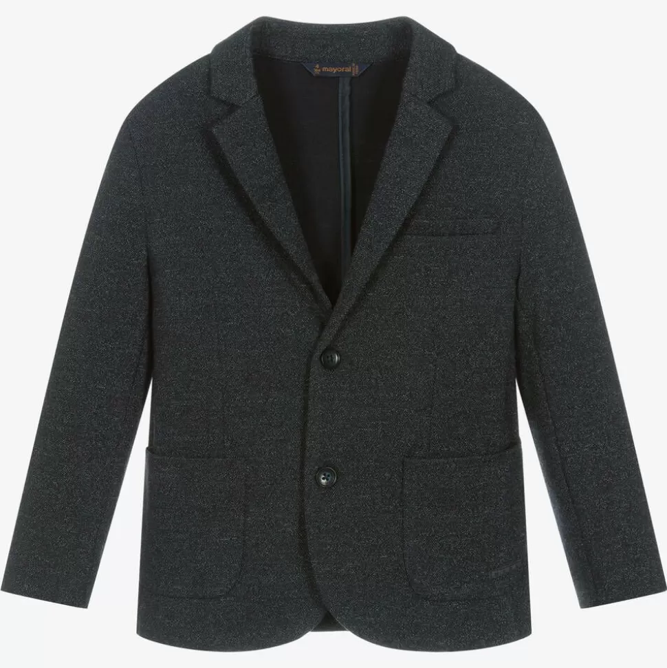 Mayoral Boys Navy Blue Jersey Blazer^BOY Coats & Jackets