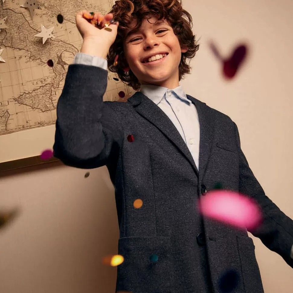 Mayoral Boys Navy Blue Jersey Blazer^BOY Coats & Jackets