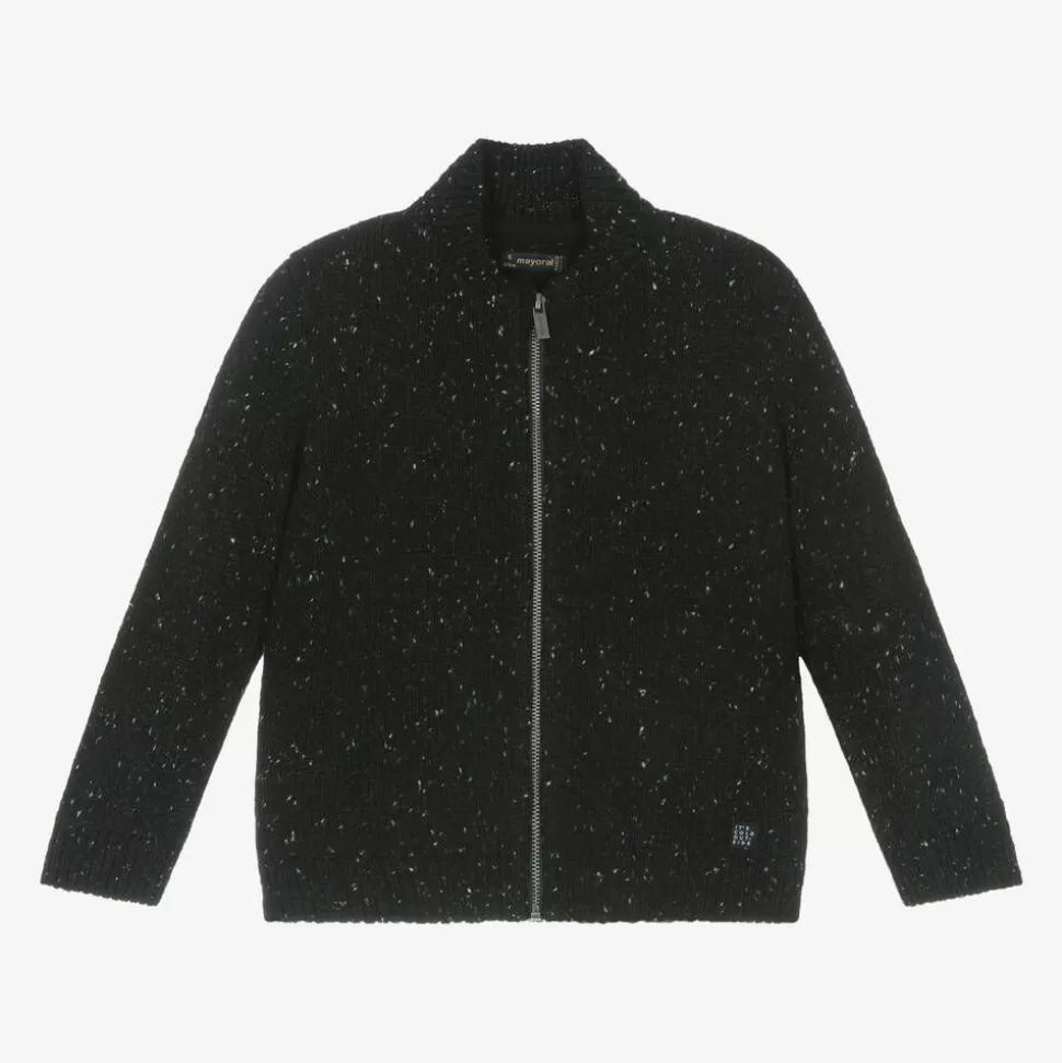 Mayoral Boys Navy Blue Knitted Zip-Up Top^BOY Tops