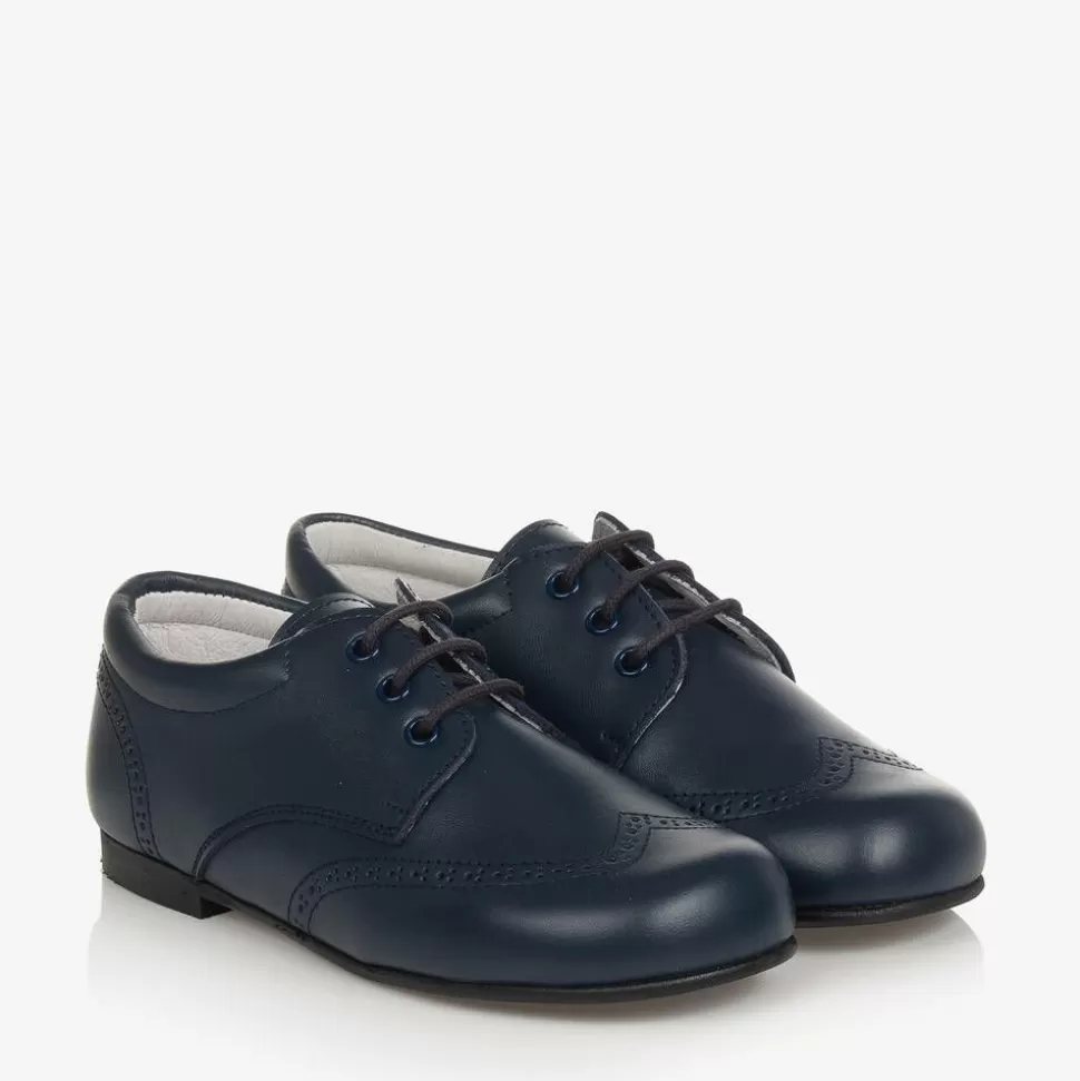 Childrens Classics Boys Navy Blue Leather Brogues^BOY Brogues | Brogues