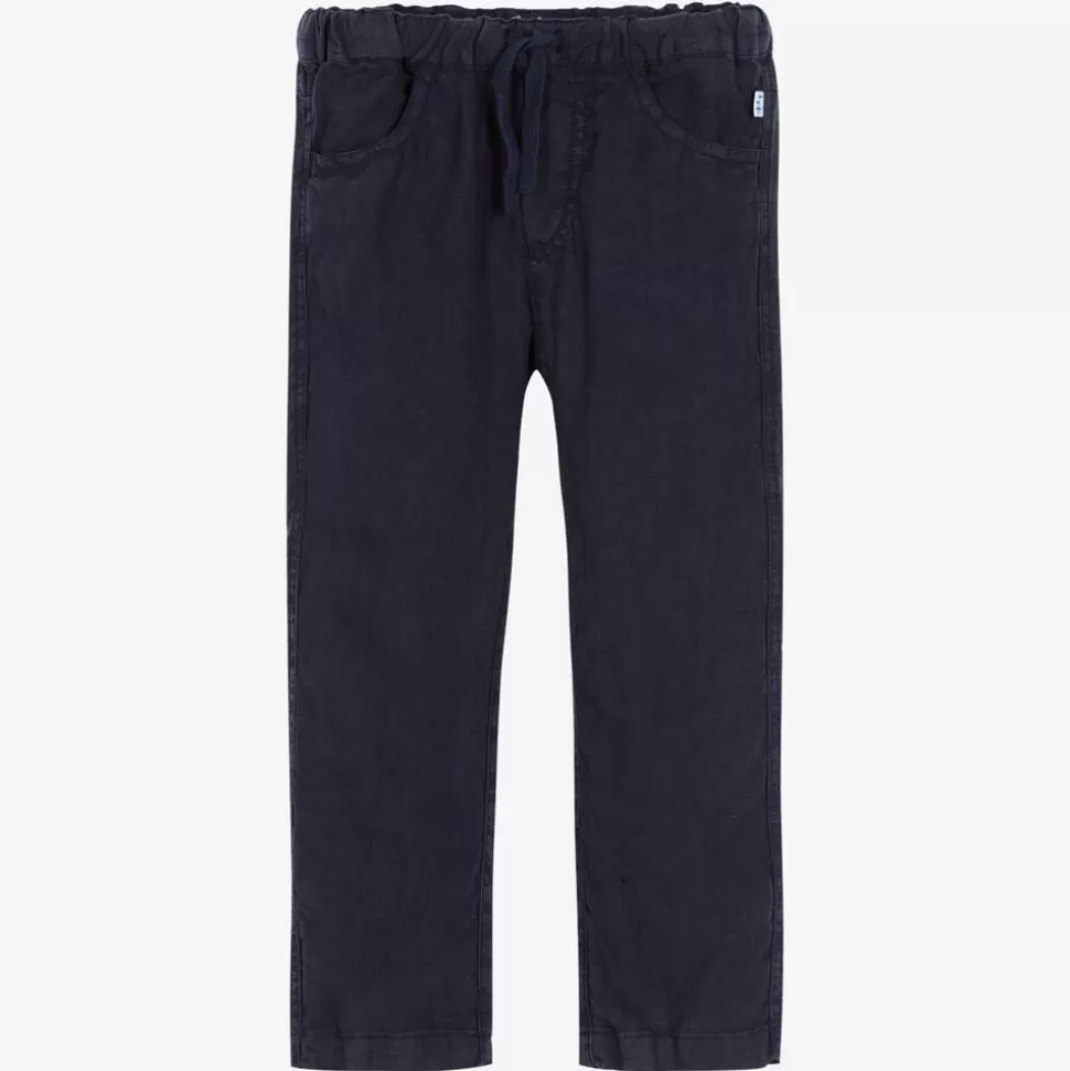 Il Gufo Boys Navy Blue Linen Trousers^BOY Trousers