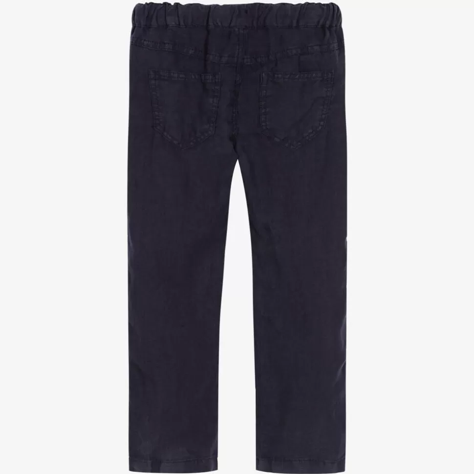 Il Gufo Boys Navy Blue Linen Trousers^BOY Trousers